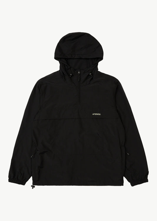 System Water Resistant Spray Anorak Jacket - Black