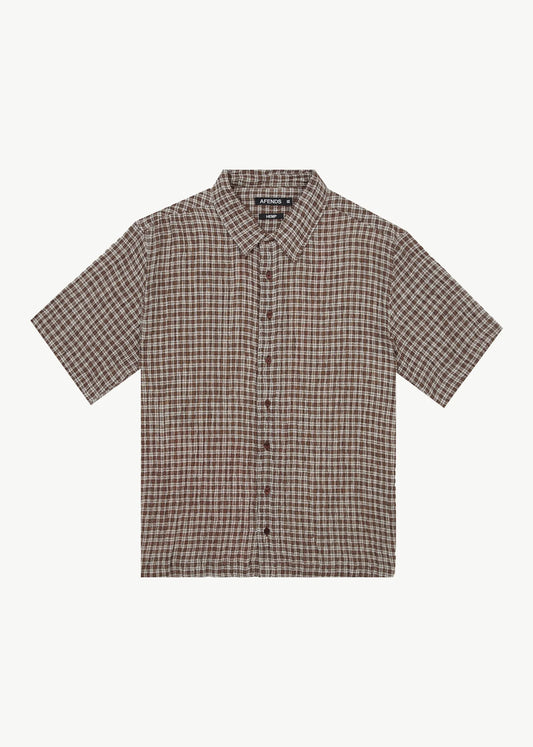 Base Short Sleeve Shirt - Coffee Check