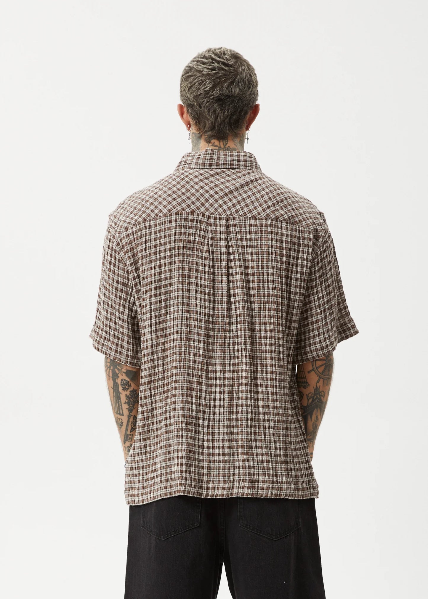 Base Short Sleeve Shirt - Coffee Check