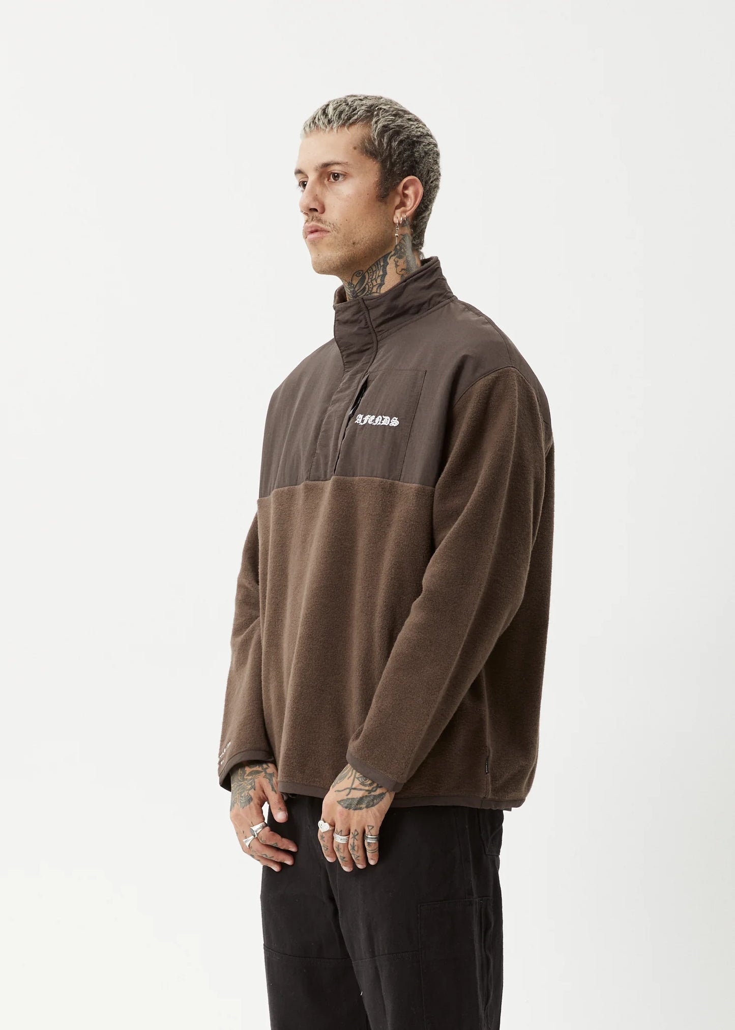 Gothic Fleece Pullover - Coffee