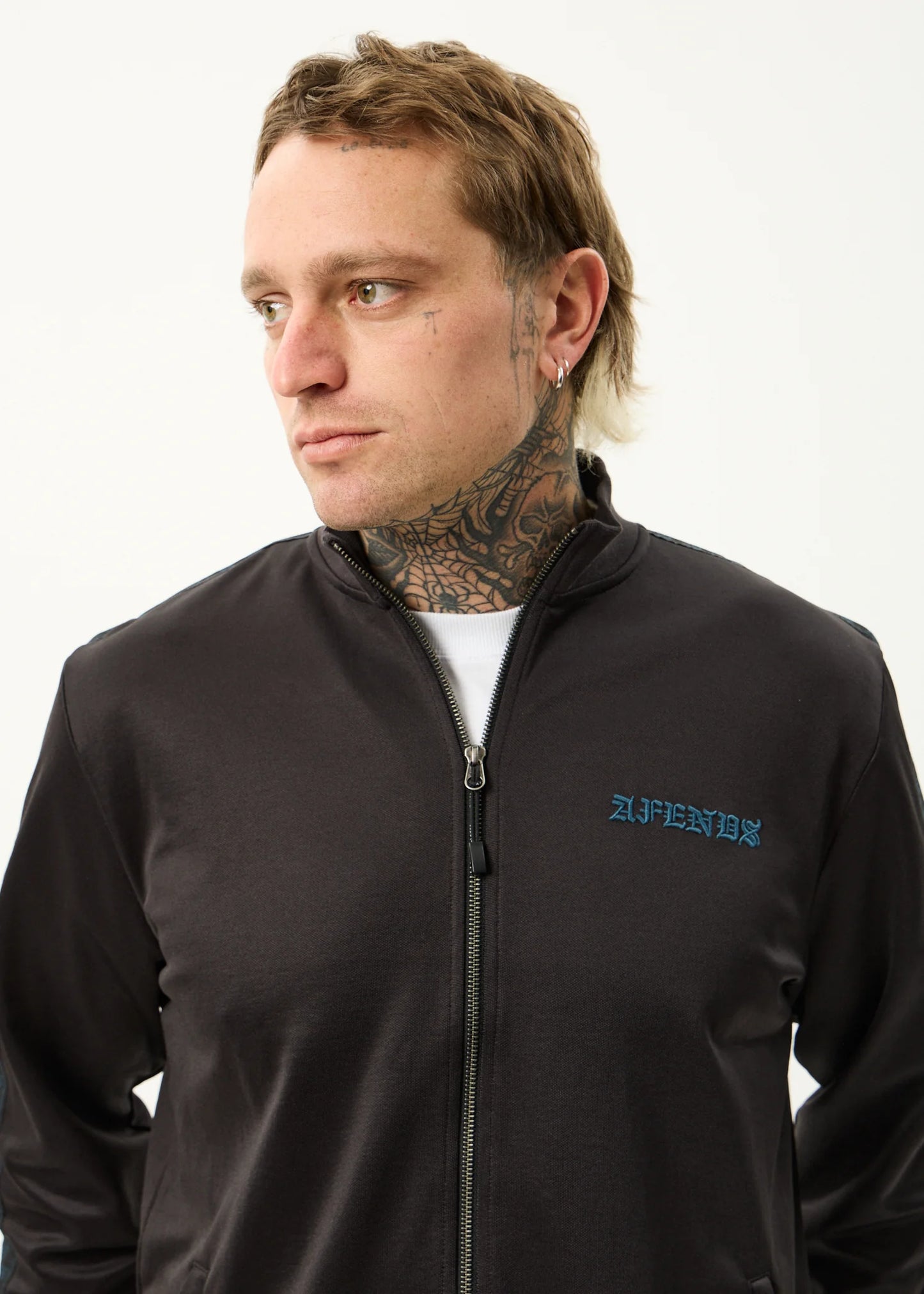 Spinal Track Zip Up Jacket - Black