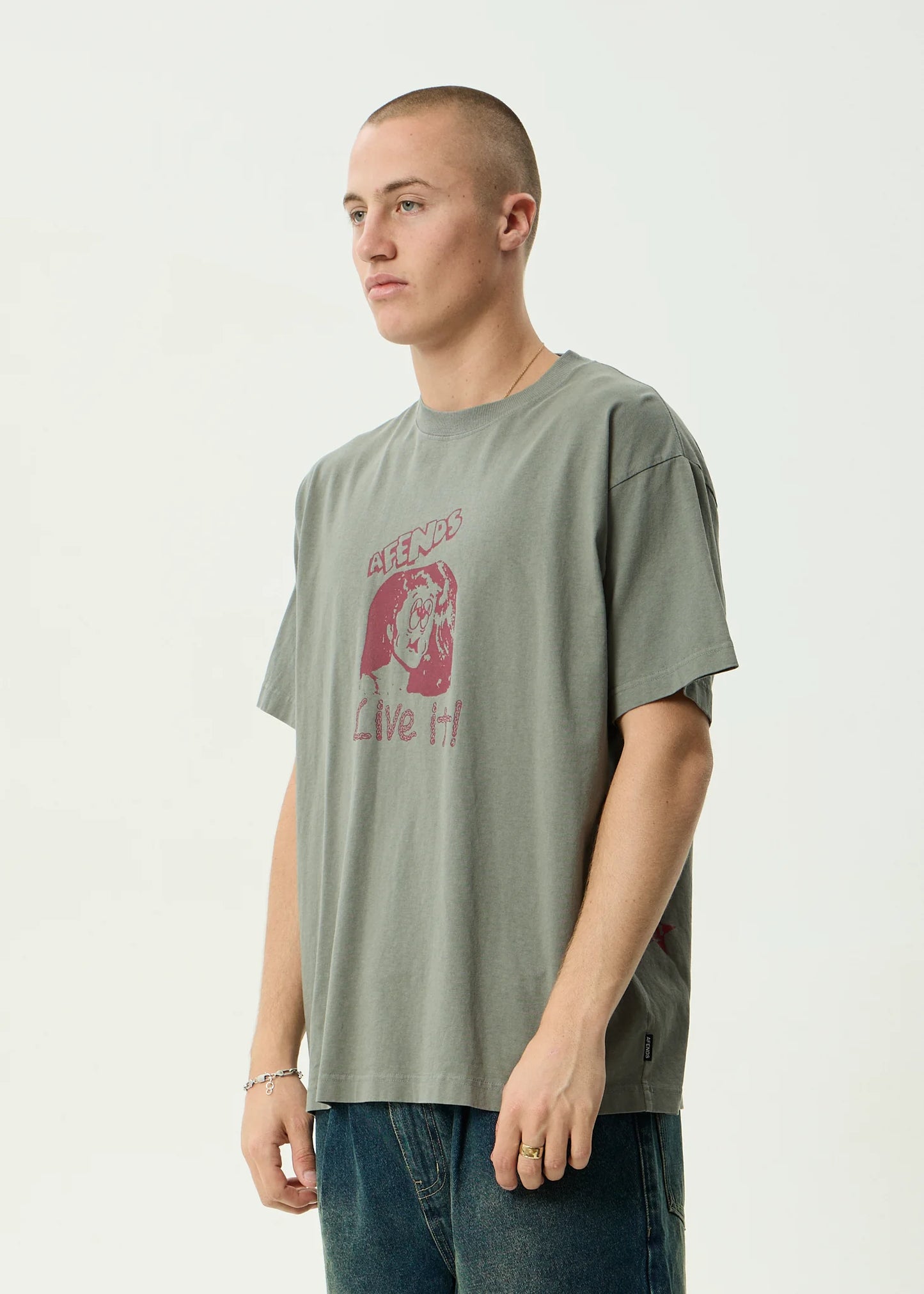 Live It - Boxy Tee - Washed Sycamore