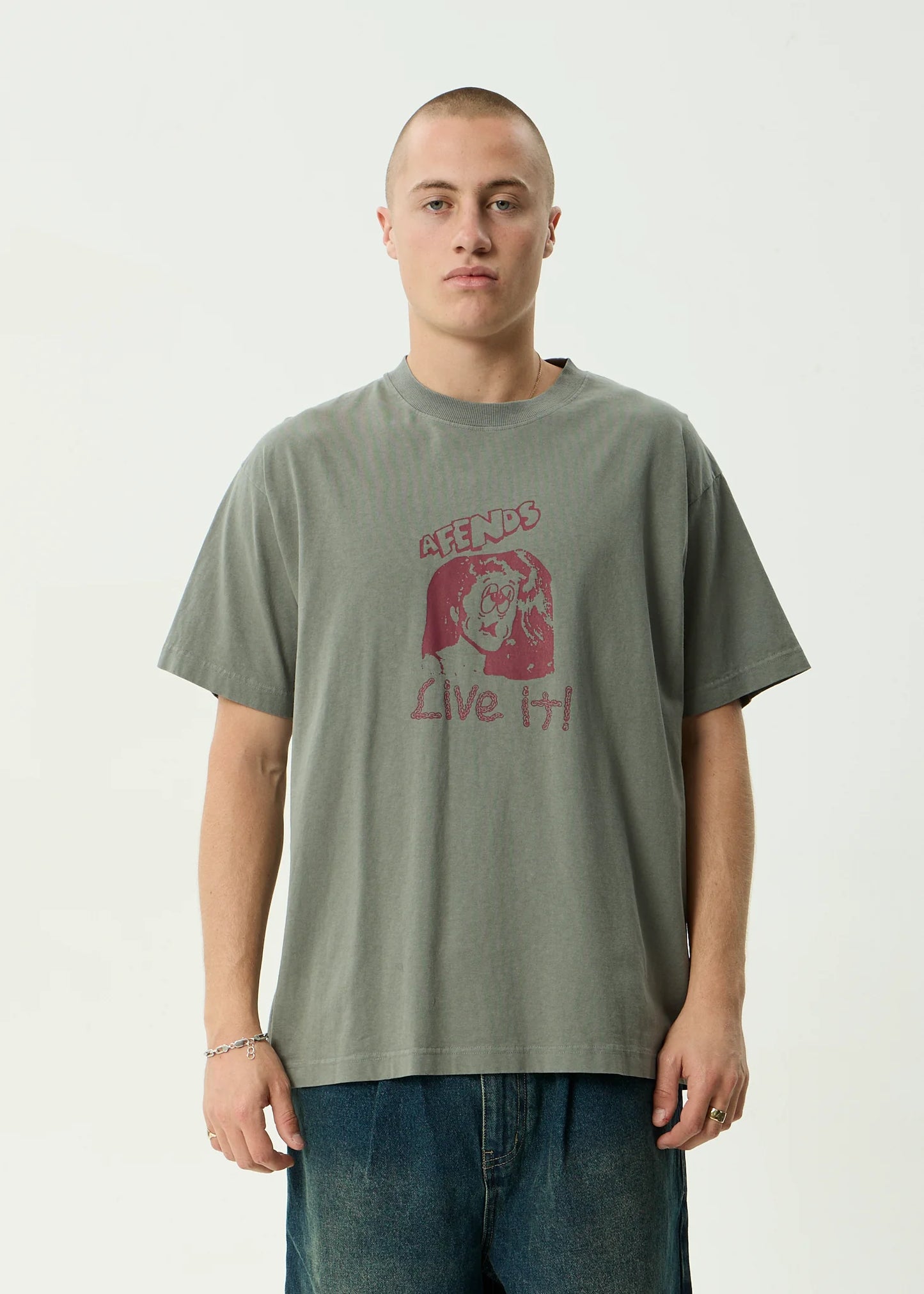Live It - Boxy Tee - Washed Sycamore