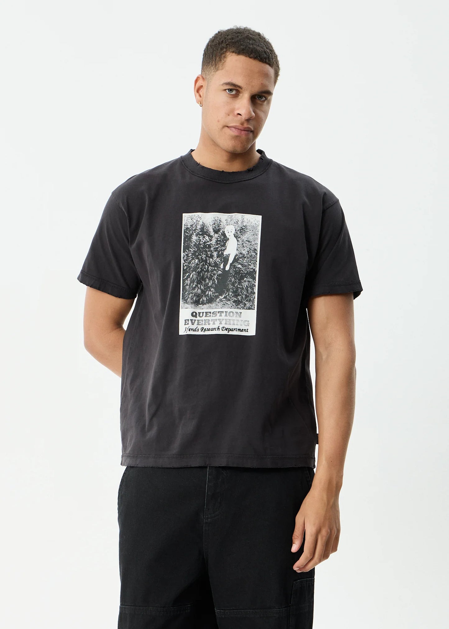 Research - Heavyweight Boxy Tee - Stone Black