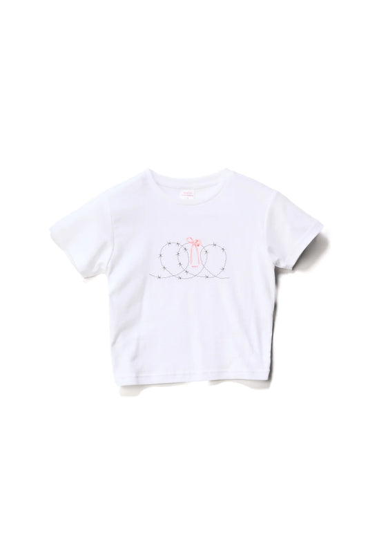 Barbed Rib Tee - Solid White