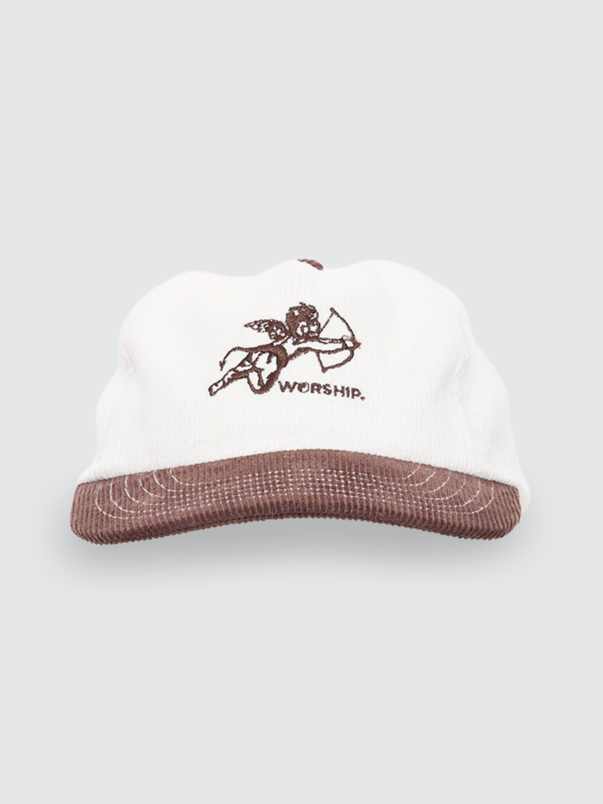 Cherub Cord 5 Panel Hat - Dark Choc