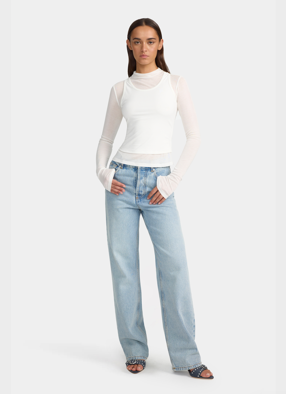 Joanna Jersey Top - White