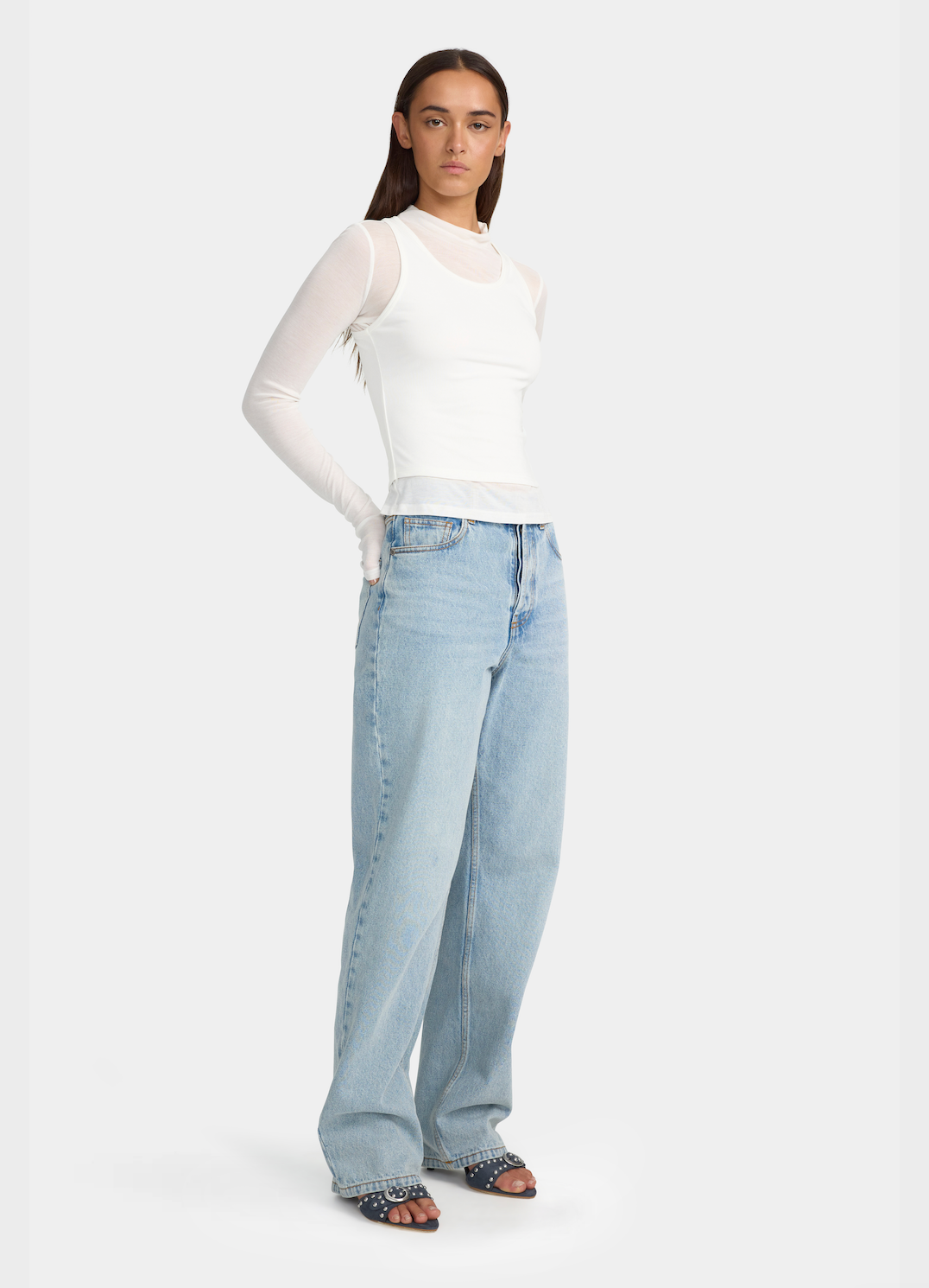 Joanna Jersey Top - White