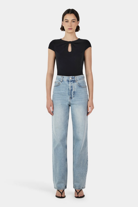 Rina Keyhole Tee - Black