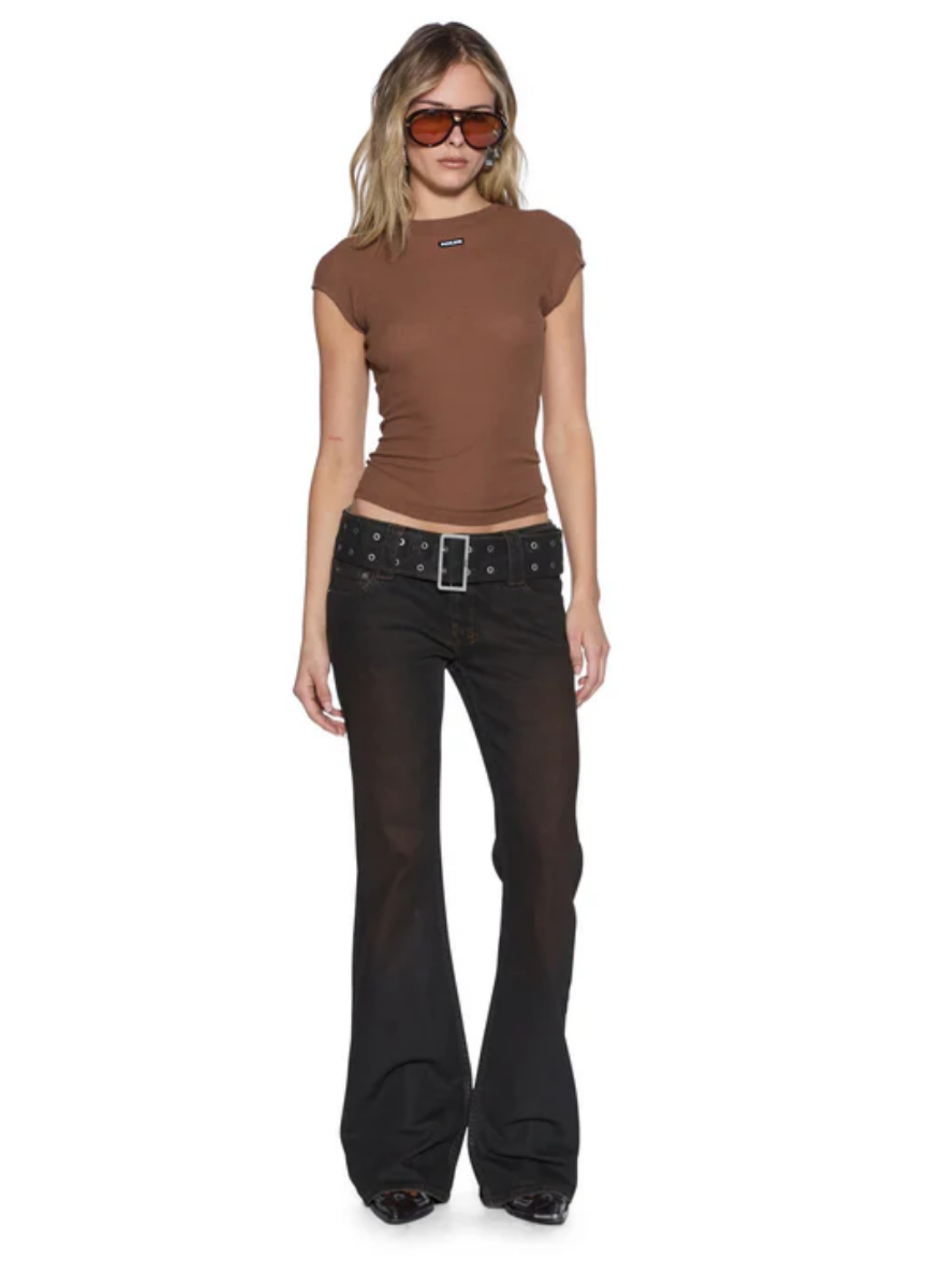 Staple Ss Tee - Chocolate Sheer