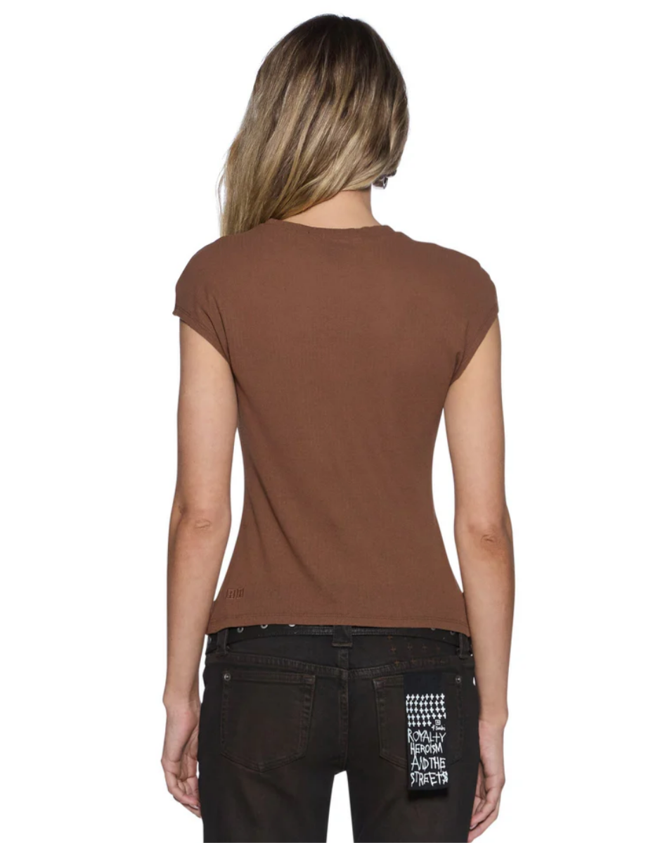Staple Ss Tee - Chocolate Sheer