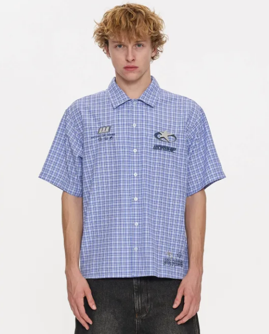 Injection Short Sleeve Shirt -Blue
