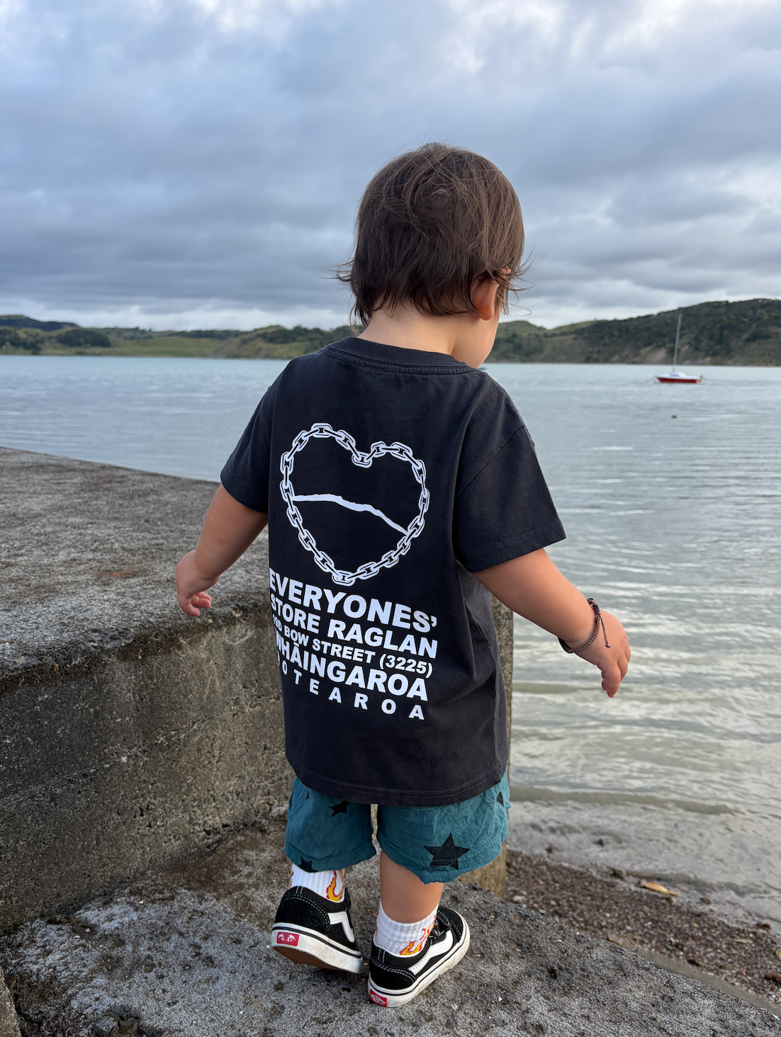 Kids Heavy Karioi Tee - Washed Black