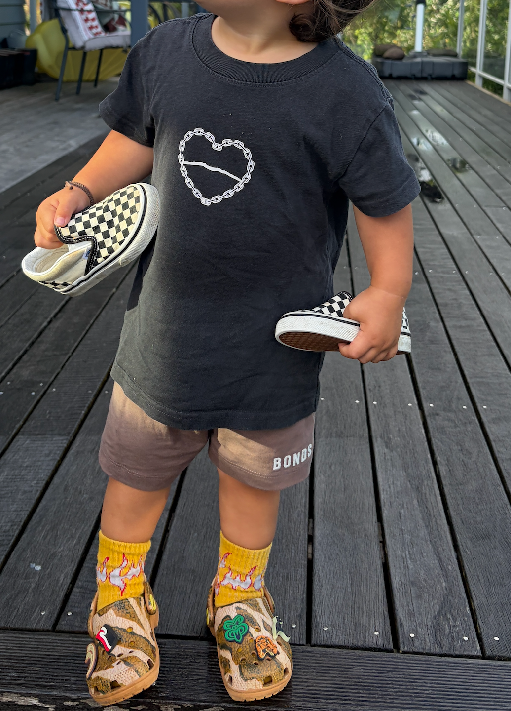 Kids Heavy Karioi Tee - Washed Black