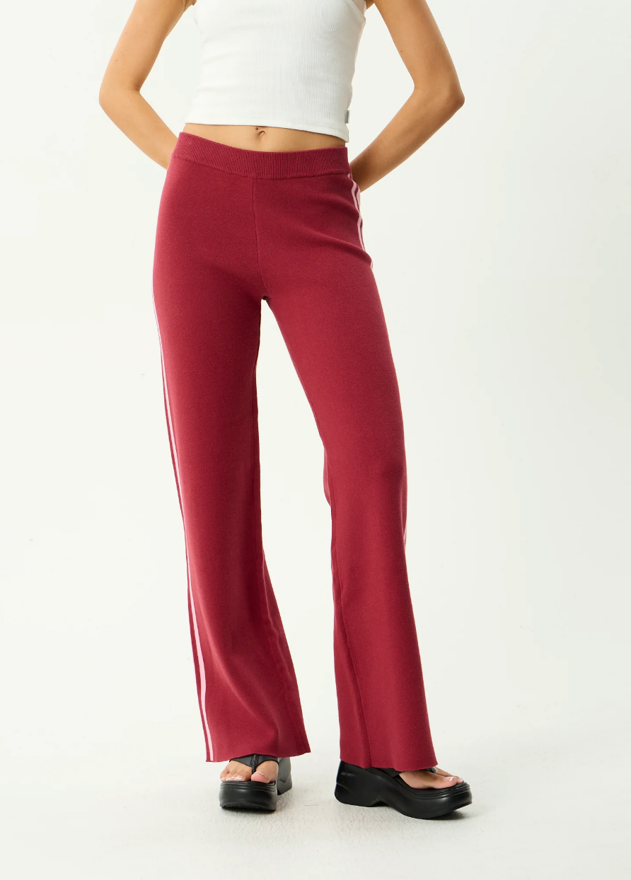 Sunny - Knit Pant - Burgundy
