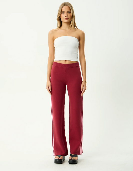 Sunny - Knit Pant - Burgundy
