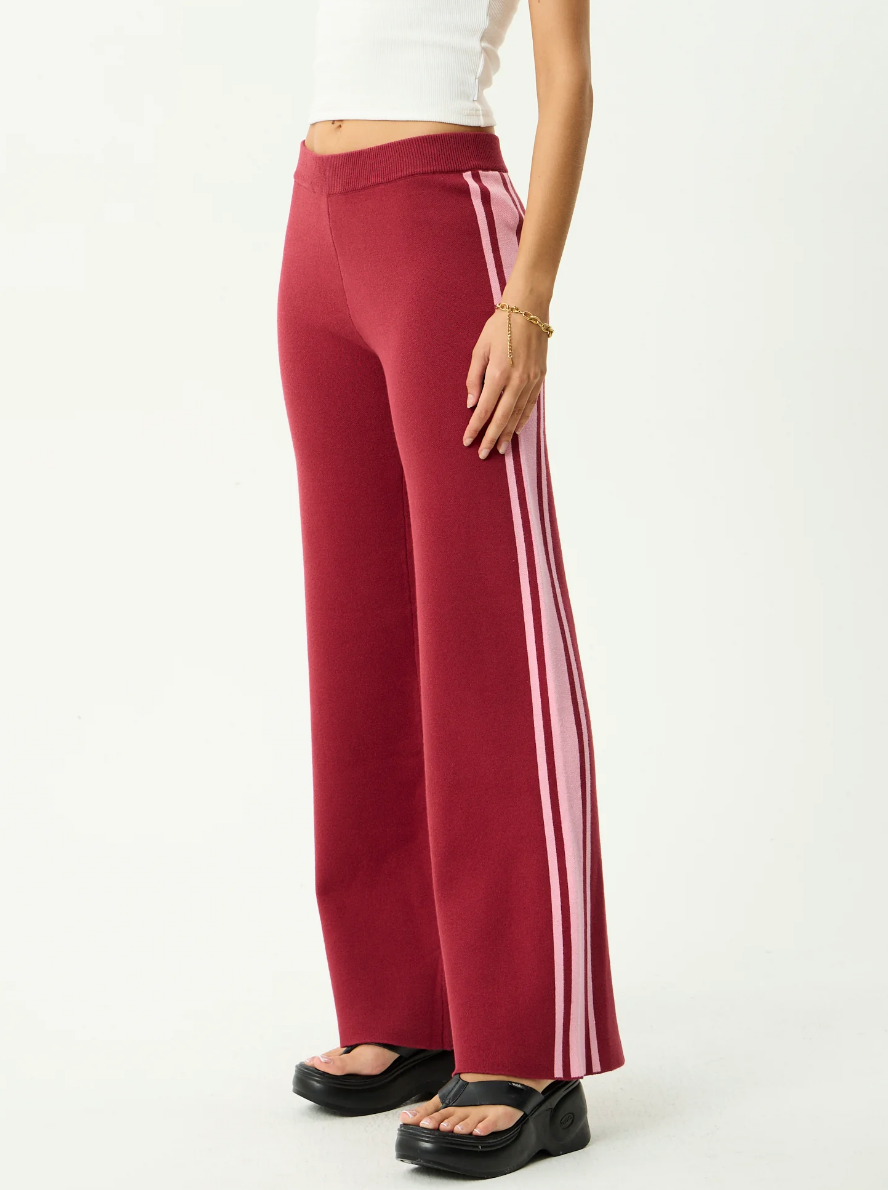 Sunny - Knit Pant - Burgundy