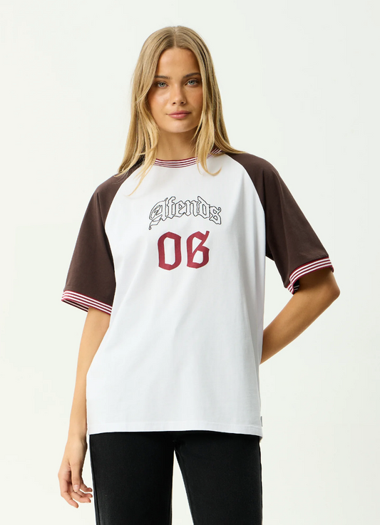 Dexter Tee - Oversized Tee - Coffee /White
