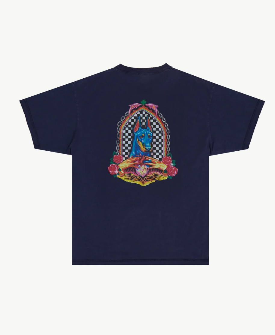 Shrine - Recycled Heavyweight Boxy Tee - Deep Sea Marine