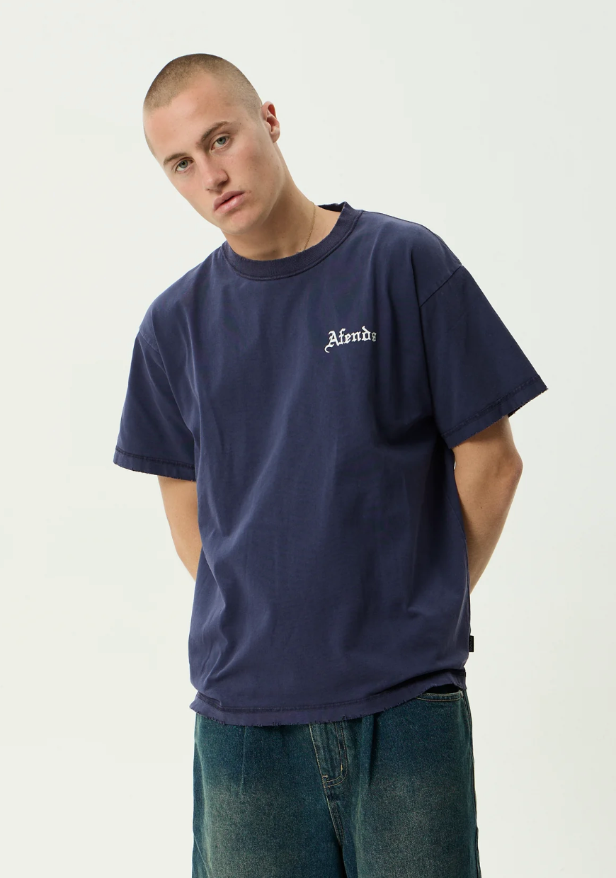 Shrine - Recycled Heavyweight Boxy Tee - Deep Sea Marine