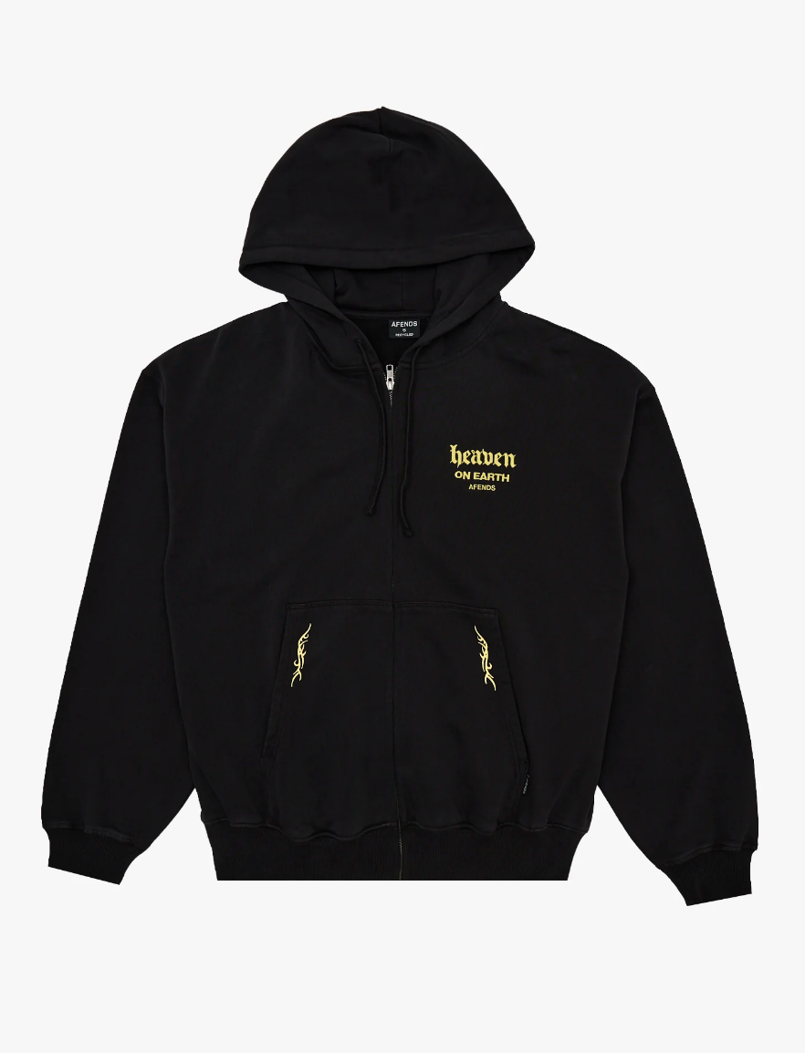 Heaven - Boxy Zip Hood - Black
