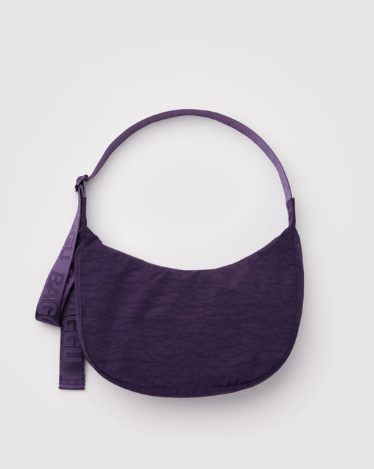 Medium Nylon Crescent Bag - Fig
