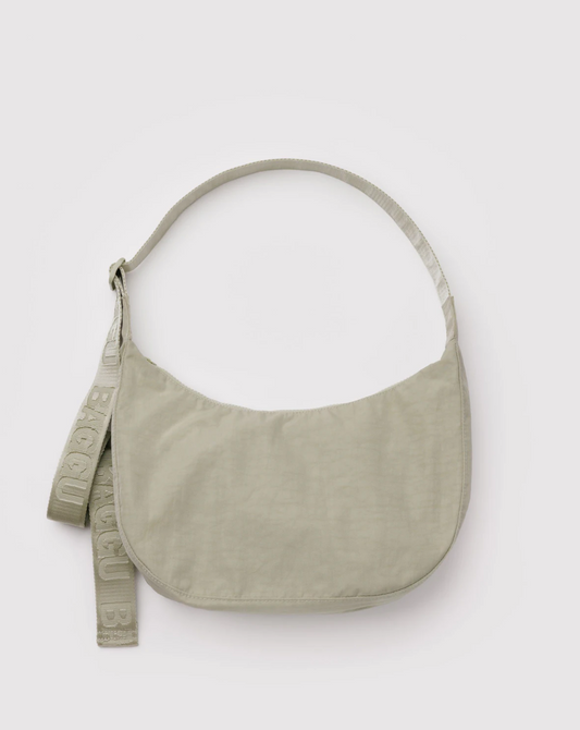 Medium Nylon Crescent Bag - Celadon