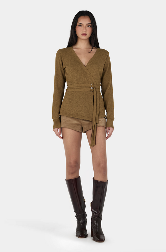 Valerie Knit Cardigan-  Khaki