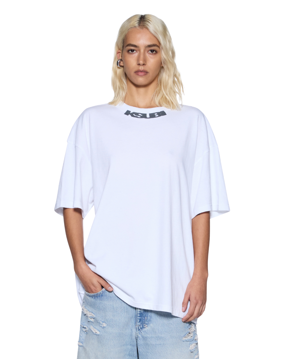 Sott Stamp Boyfriend SS Tee - White