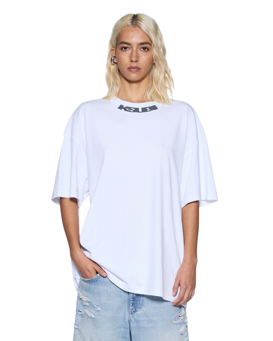 Sott Stamp Boyfriend SS Tee - White