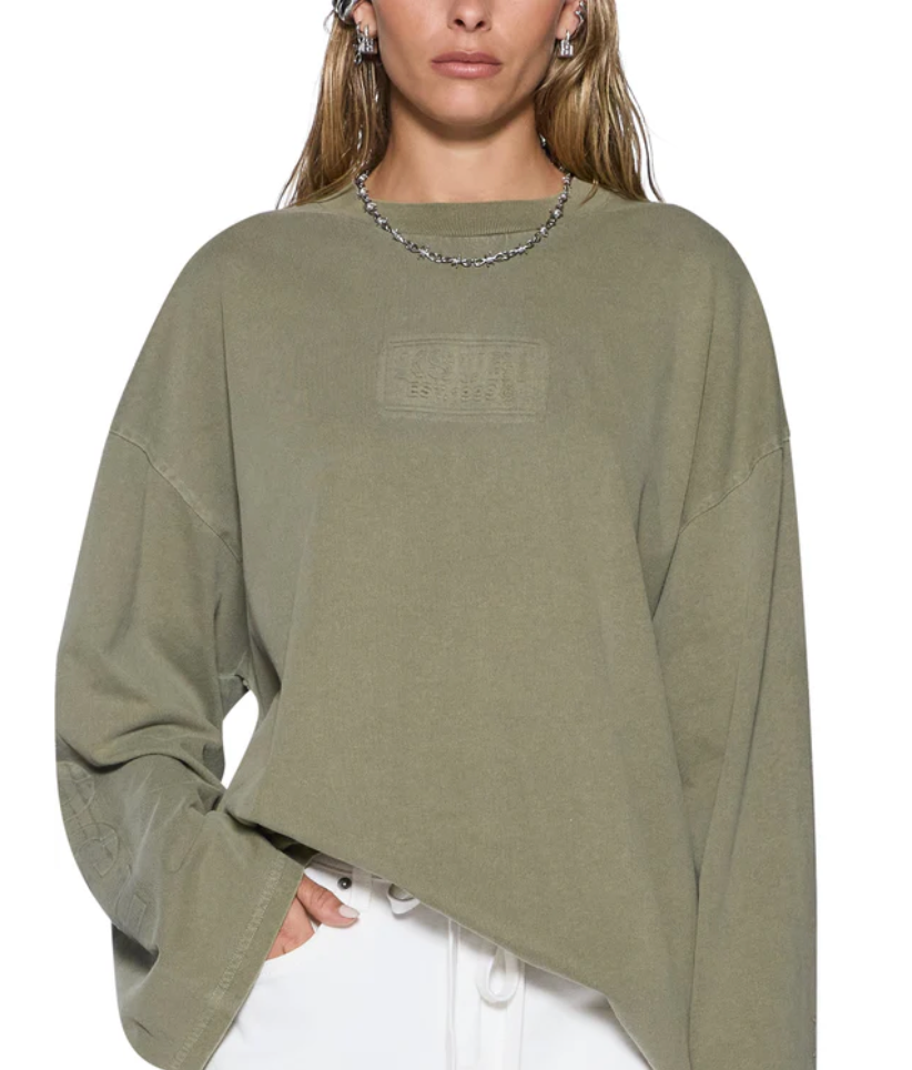 State Stencil Boyfriend LS Tee - Militant