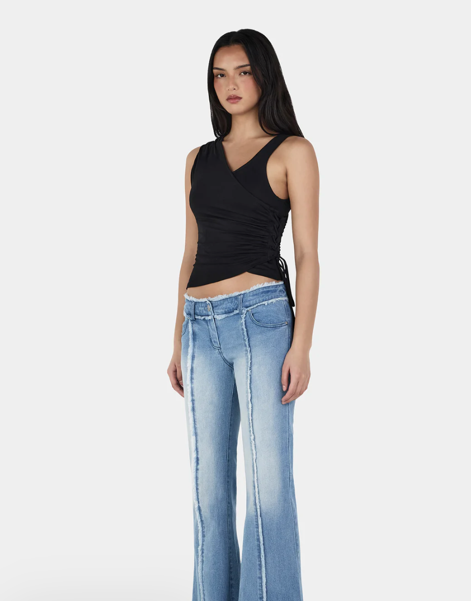 Rhonda Asym Top - Black