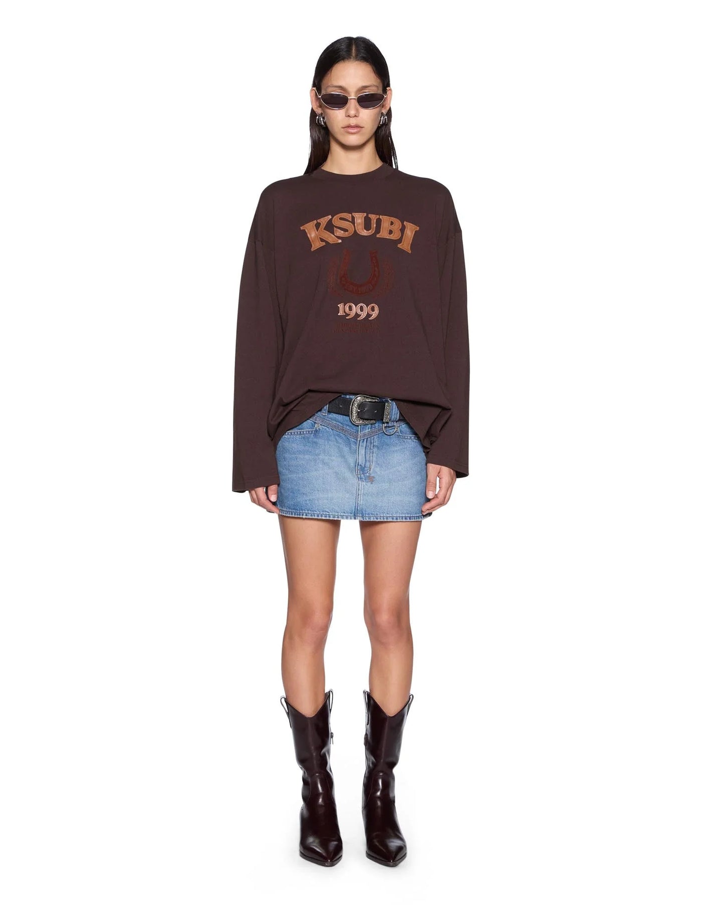 Ksubi Ranch Altar Boyfriend LS Tee - Choc