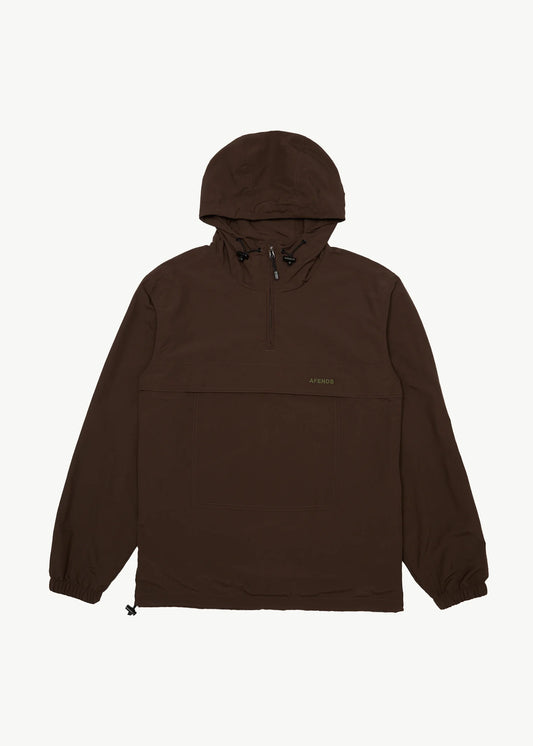 System Water Resistant Spray Anorak Jacket - Coffee