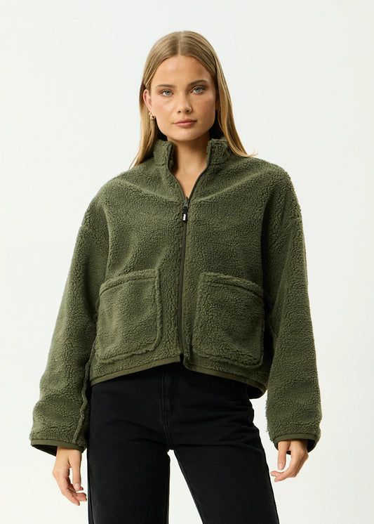Berlin - Reversible Polar Fleece Jacket - Deep Olive