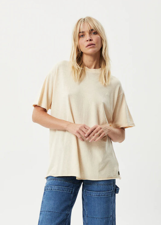 Slay - Oversized Hemp Tee - Sand