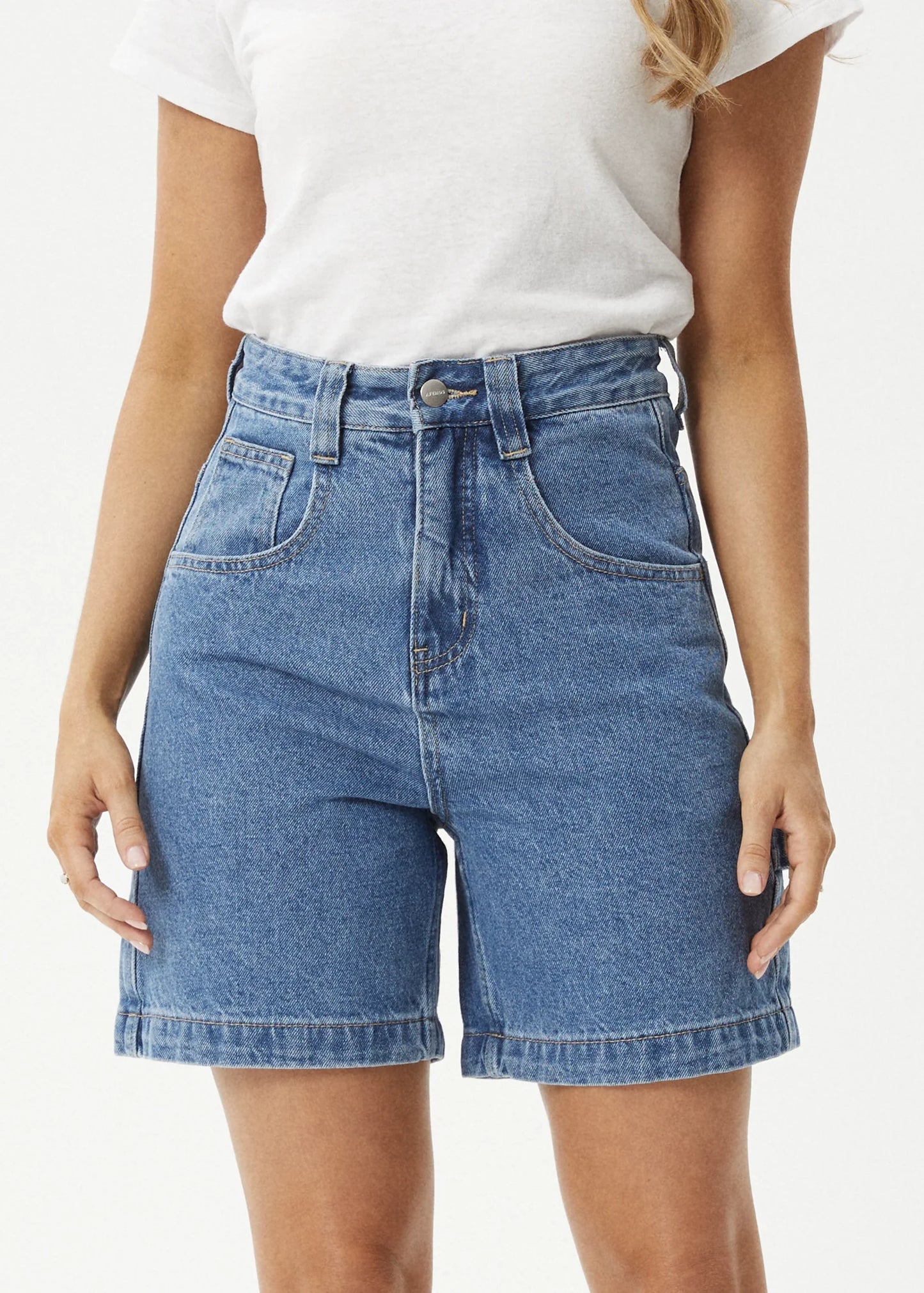 Emilie Denim Workwear Short - Worn Blue