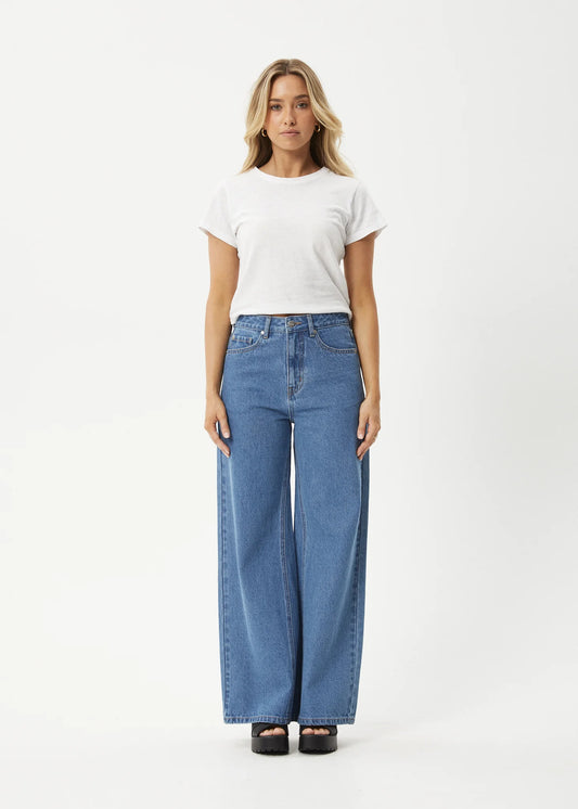 Gigi Denim Flared Jean - Wor Blue
