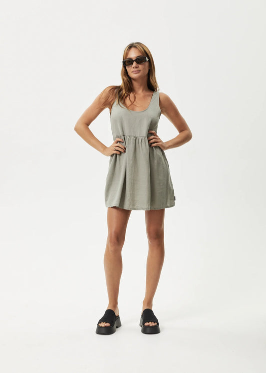 Jesse - Hemp Mini Dress - Olive