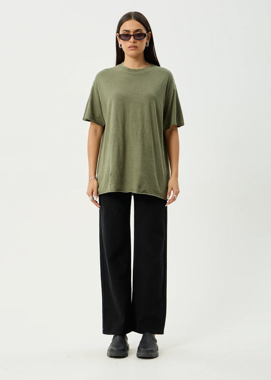 Slay - Oversized Tee - Deep Olive