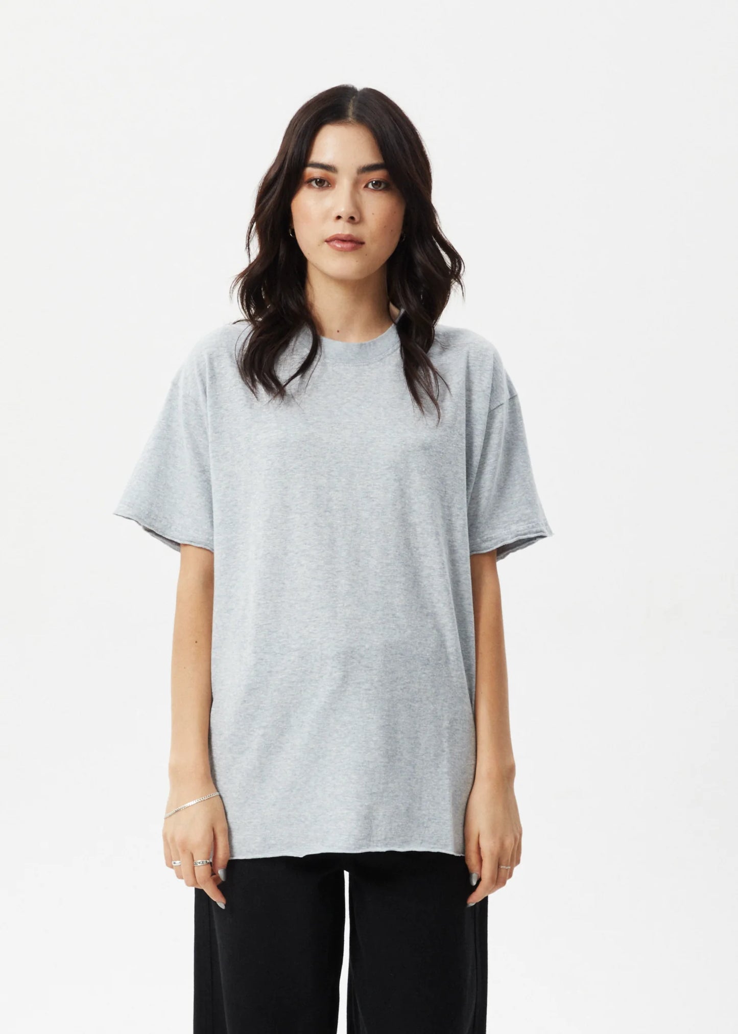 Slay Oversized Tee - Shadow Grey Marle