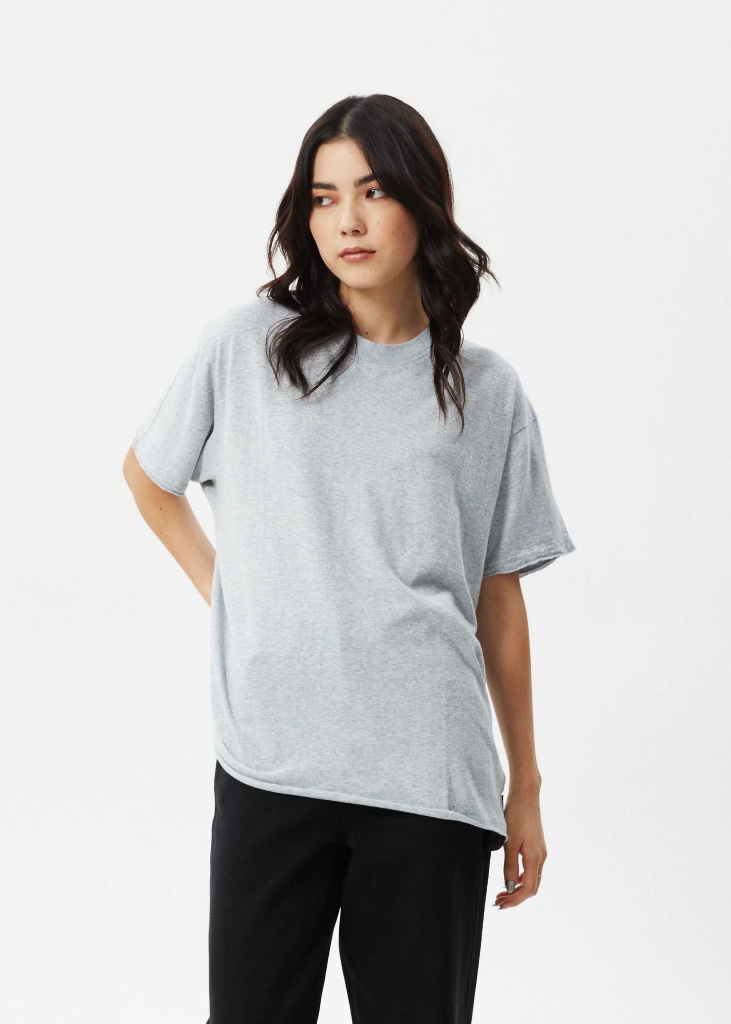 Slay Oversized Tee - Shadow Grey Marle