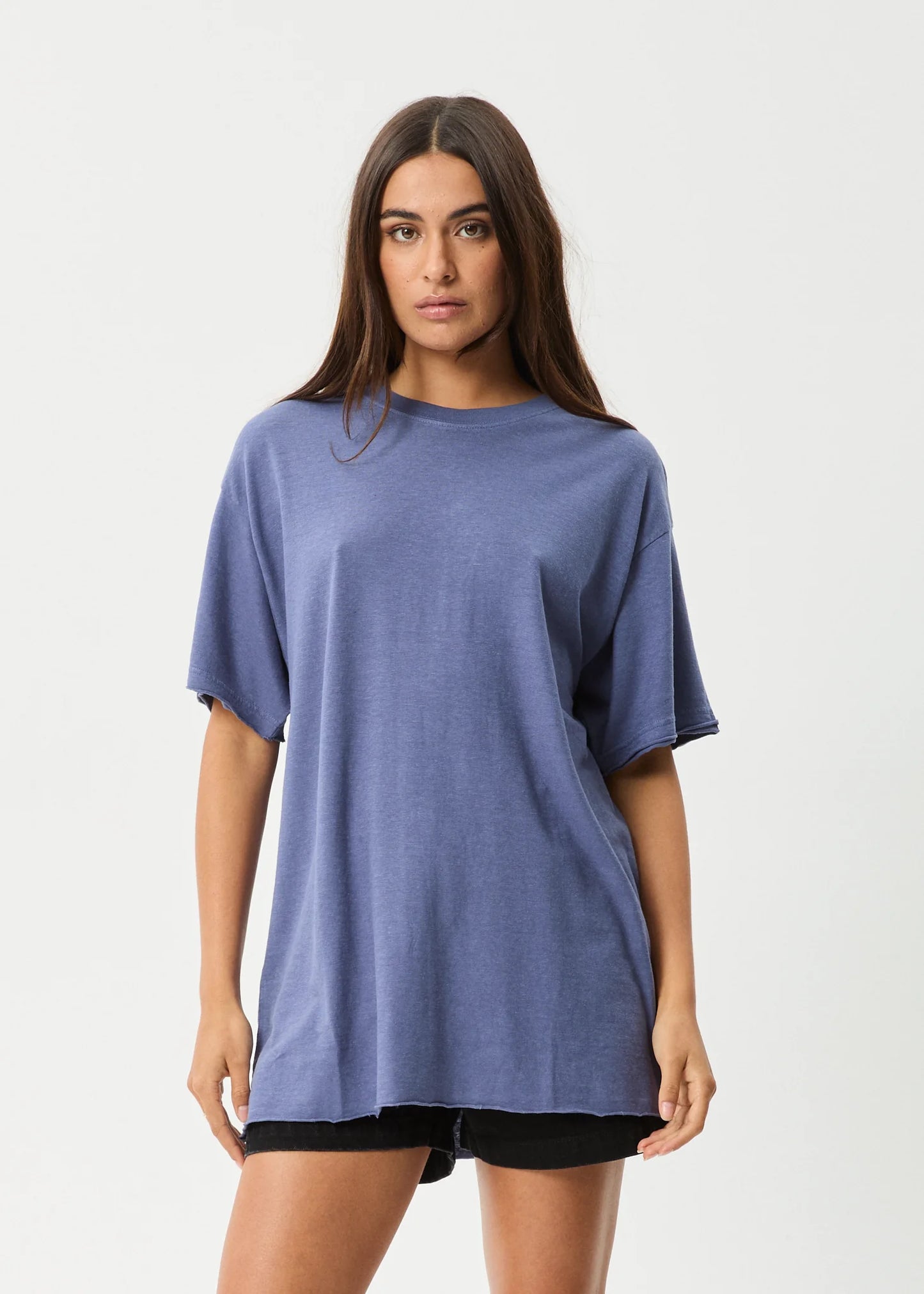 Slay Hemp Oversized Tee - Washed Marlin