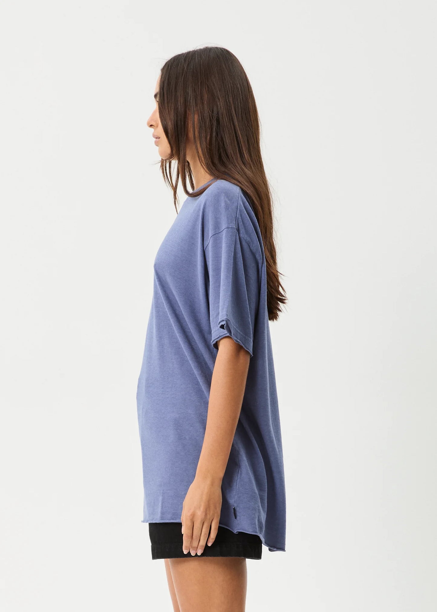 Slay Hemp Oversized Tee - Washed Marlin