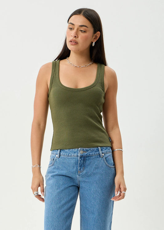 Layden - Rib Singlet - Olive