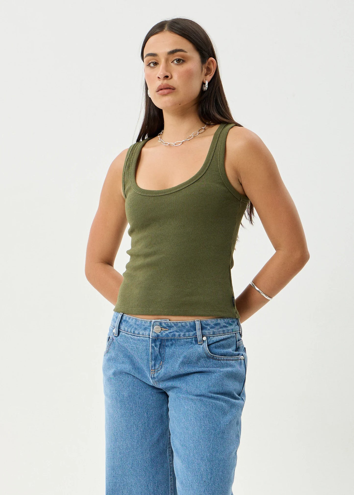 Layden - Rib Singlet - Olive