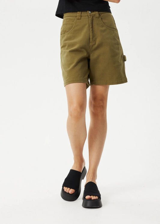 Emilie - Hemp Denim Carpenter Shorts - Military