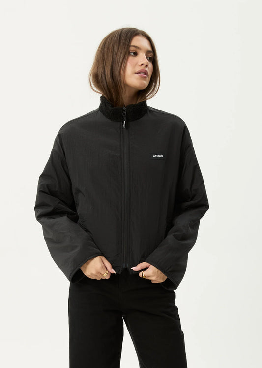 Berlin Reversible Polar Fleece Jacket - Black