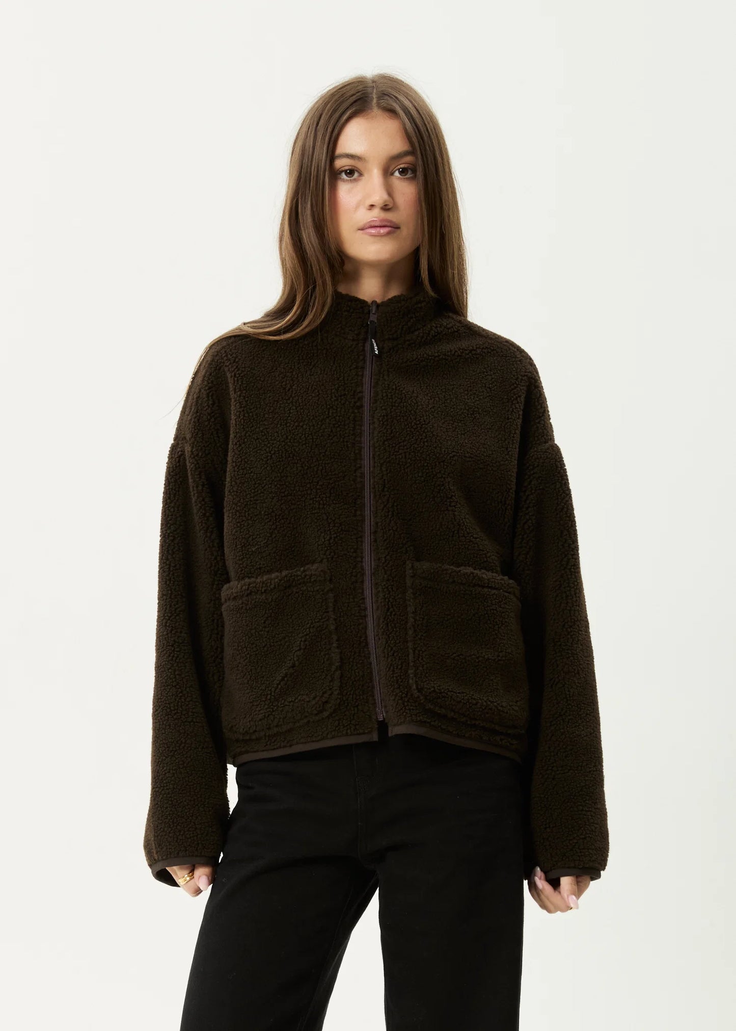 Berlin - Reversible Polar Fleece Jacket - Coffee