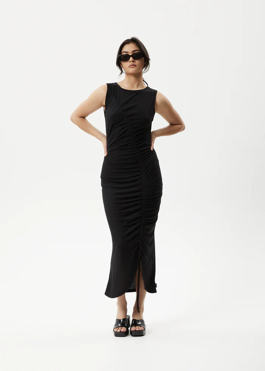 Mirage Bamboo Sheer Maxi Dress - Black